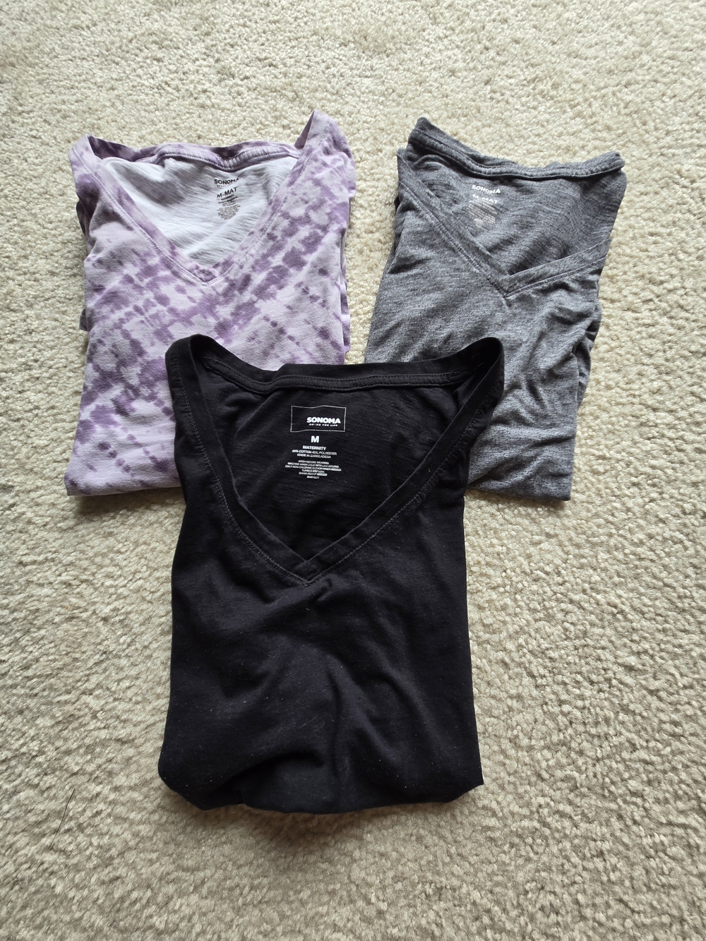 Sonoma Women's Maternity V-Neck T-shirts - Set Of 3